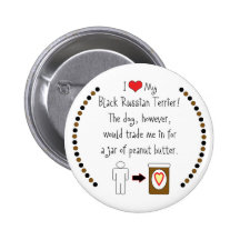 My Black Russian Terrier Loves Peanut Butter Button