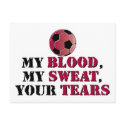 My Blood, My Sweat, Your Tears - Soccer postcards
