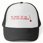 My Boss Is An Italian Plumber - Mario Video Game hats