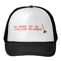 My Boss Is An Italian Plumber - Mario Video Game Hat