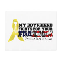 My Boyfriend Fights For Your Freedom Postcards