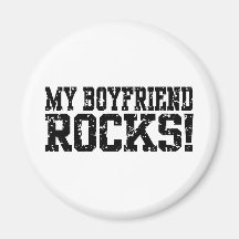 My Boyfriend Rocks Refrigerator Magnets