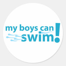 My Boys Can Swim! Sticker