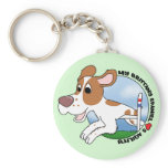 My Brittany Spaniel Loves Agility Keychain