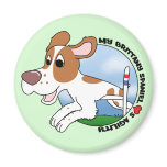 My Brittany Spaniel Loves Agility Magnet