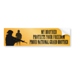 My Brother Protects Your Freedom (National Guard B bumper stickers