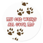 My Cat Walks All Over Me stickers