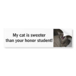 My cat...your honour student bumper sticker