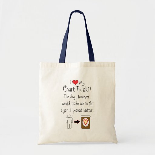 My Chart Polski Loves Peanut Butter Tote Bags