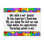 My Child Is Not Spoiled Post Cards