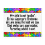 My Child Is Not Spoiled Post Cards