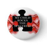 My Child Rocks Puzzle shape 2 Pinback Buttons