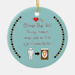 My Chinese Shar-Pei Loves Peanut Butter Christmas Ornament