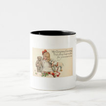 MY Christmas Greeting Child with Teddy Bear Coffee Mug