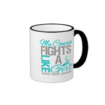 My Cousin Fights Like a Girl Cervical Cancer Mug