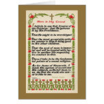 My Creed by Benjamin Franklin Card-Gold Border
