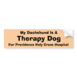 My Dachshund Is A Therapy Dog bumper stickers