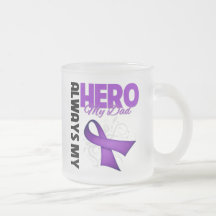 My Dad Always My Hero - Purple Ribbon Coffee Mug