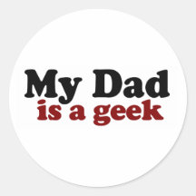 My Dad is a Geek Stickers
