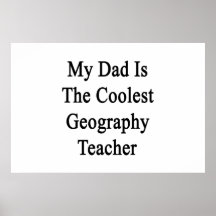 My Dad Is The Coolest Geography Teacher Poster