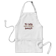 My Dad Rocks Drumsticks for Drummer Father Aprons