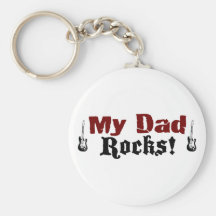 My Dad Rocks Key Chains