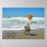 My Dad Rocks! Sand Writing Fun on the Beach posters
