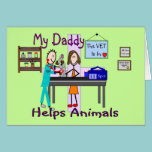 My Daddy Helps Animals--Veterinarian Kids Shirts cards