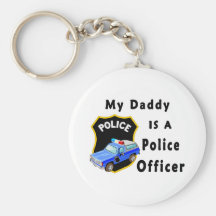My Daddy Is A Police Officer Key Chains