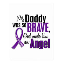 My Daddy Is An Angel Pancreatic Cancer Postcard