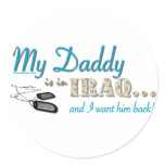 My Daddy is in Iraq (blue) stickers