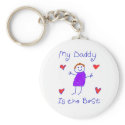 My Daddy is the Best keychains