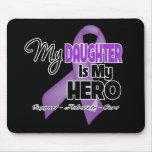 My Daughter is My Hero - Purple Ribbon mousepads