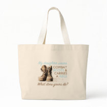 My Daughter Wears Combat Boots Canvas Bag