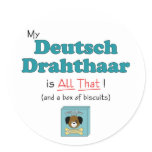 My Deutsch Drahthaar is All That! stickers