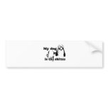 MY DOG IS THE SHITZU bumper stickers