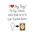 My Dog Loves Peanut Butter t-shirts