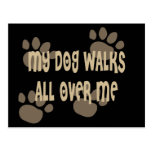 My Dog Walks All Over Me Post Cards