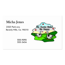 My Ducks Make Me Happy Business Card Templates