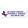 MY FAMILY CAME WITH SFA BUMPER STICKER
