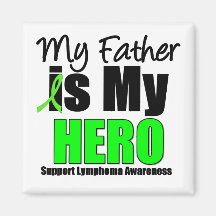 My Father is My Hero Refrigerator Magnets