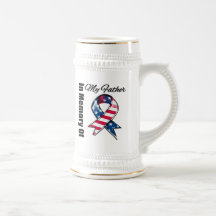 My Father Memorial Patriotic Ribbon Mugs