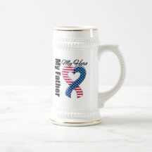 My Father My Hero Patriotic USA Ribbon Mug