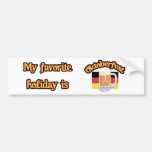 My favourite holiday is Oktoberfest Bumper sticker