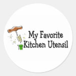 My Favourite Kitchen Utensil Round Stickers