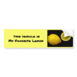 My Favourite Lemon Bumper Sticker bumper stickers