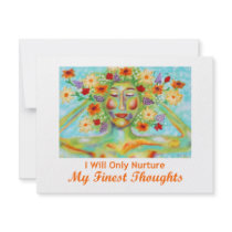 My Finest Thoughts Affirmation Card/Mini Print