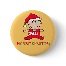 My First Christmas Tshirt to Customise Pin