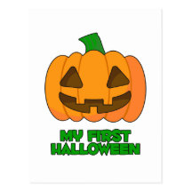 My First Halloween Pumpkin Postcards