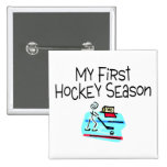 My First Hockey Season (Stick Figure) Button